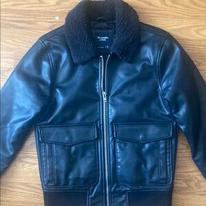 Abercrombie & Fitch Men's Black Bomber Jacket